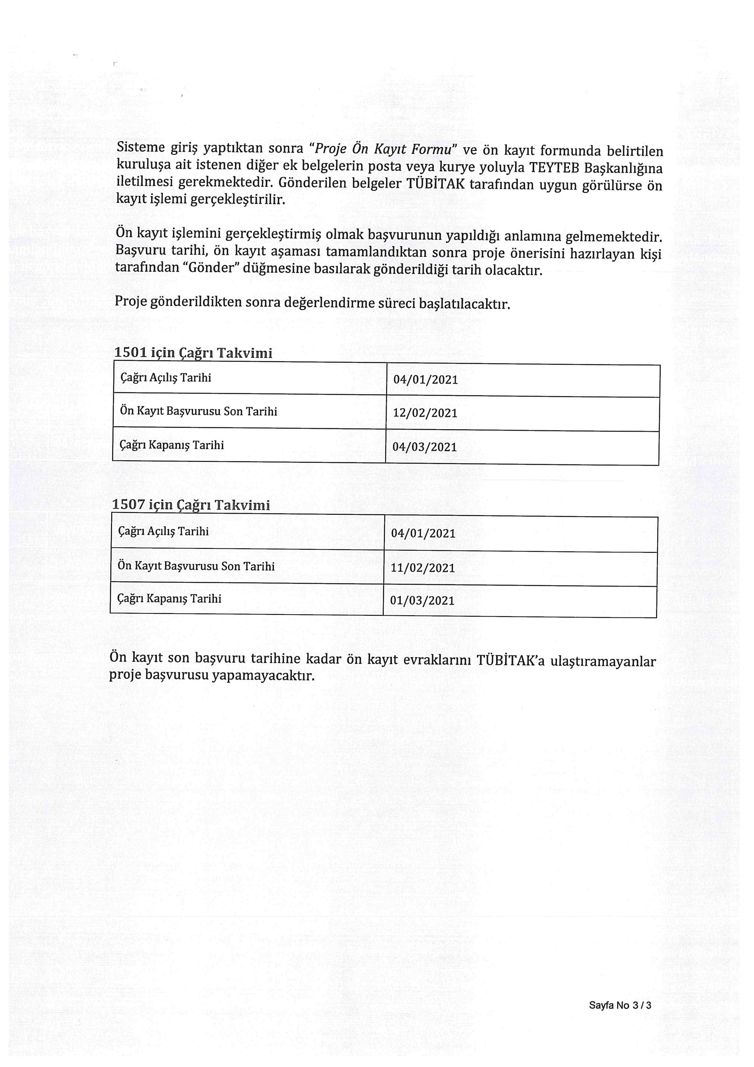 TÜBİTAK Ar-Ge Destek çağrıları hakkında bilgilendirme